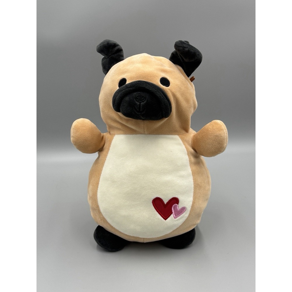 Squishmallow Hug Mees Prince The Pug Dog Brown Tan Plush 11" Stuffed Animal